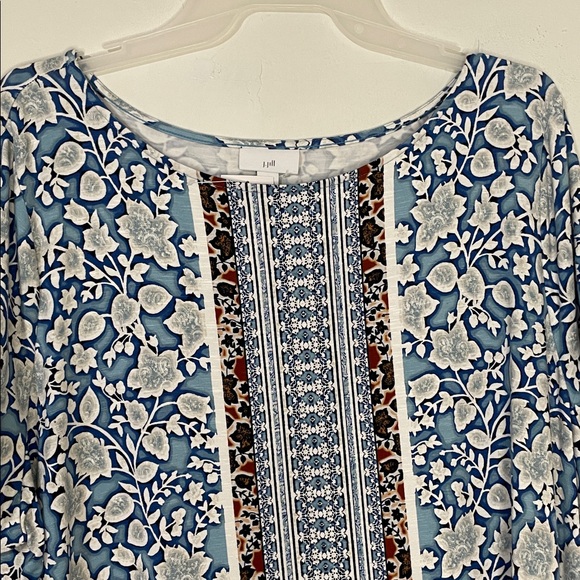 NWT J. Jill Mixed-Print A-Line Knit Dress XL - Picture 8 of 13